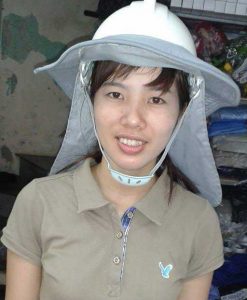 Vành mũ che nắng Hàn Quốc lưới màu ghi