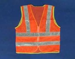 Áo lưới màu cam phản quang bạc có túi