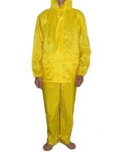 Áo mưa bộ màu vàng 1 lớp chất lượng cao