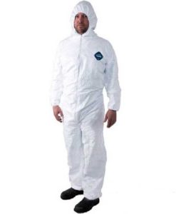 Quần áo chống hóa chất Hàn Quốc TYVEK màu trắng