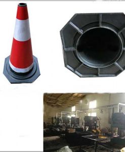 Cọc tiêu cao su Đỏ Trắng Đen