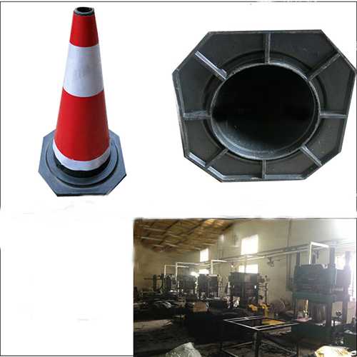 Cọc tiêu cao su Đỏ Trắng Đen