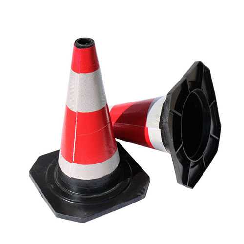 Cọc tiêu cao su Đỏ Trắng Đen