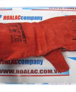 Găng tay da hàn Pháp màu đỏ 02 lớp