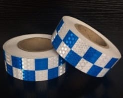 Đề can PQ sọc caro Xanh trắng