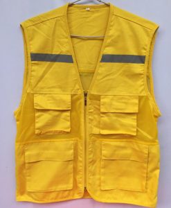 Áo bảo hộ Gile túi hộp màu vàng