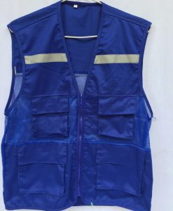 Áo bảo hộ Gile Túi hộp màu xanh công nhân