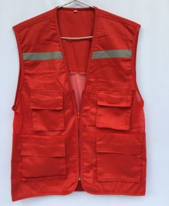 Áo bảo hộ Gile Túi hộp màu đỏ