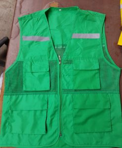 Áo bảo hộ gile túi hộp  màu xanh lá cây 2
