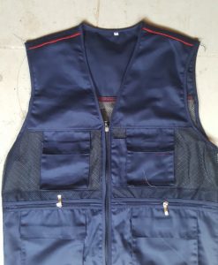 Áo bảo hộ gile túi khóa màu tím than - cho quản lý