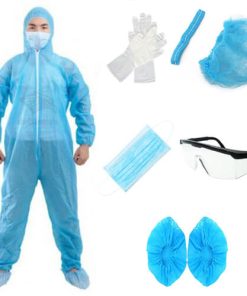 Bộ trang phục phòng chống dịch Bảo Hộ Phú Quý BYT02 (Quần áo liền + giày, khẩu trang, kính, găng  tay)